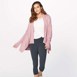 Lululemon Wrap it Up Sweater in Heathered Mink Berry color